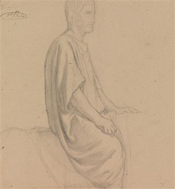 JEAN-HIPPOLYTE FLANDRIN (Lyon 1809-1864 Rome) Group of 4 pencil drawings.
